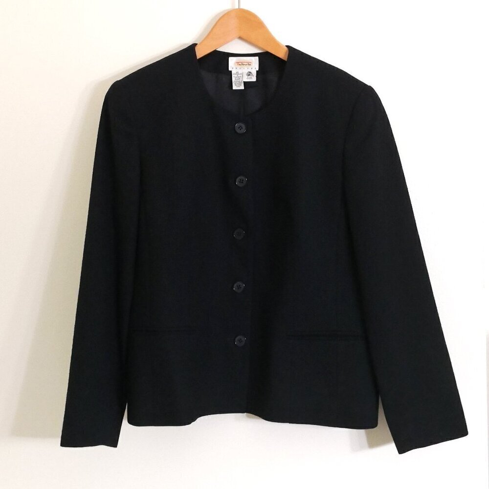 VintageTalbots100% Wool Blazer Black Size 12P